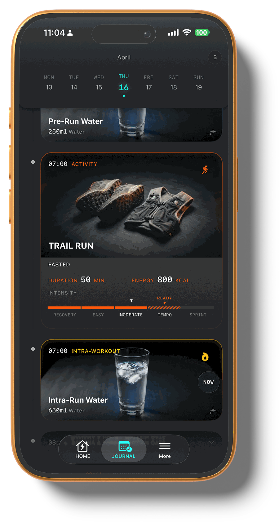 Timeline adjusting to actual training load